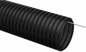 Труба гофрированная ПНД d=50мм с зондом черная (15м) IEK