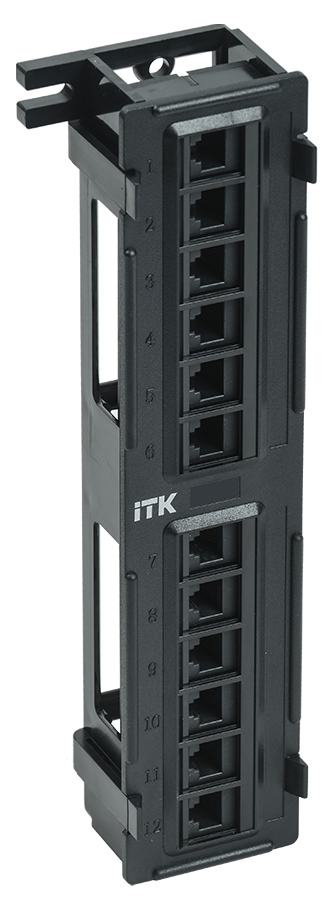 ITK настенная патч-панель кат.6 UTP 12 портов (Dual)
