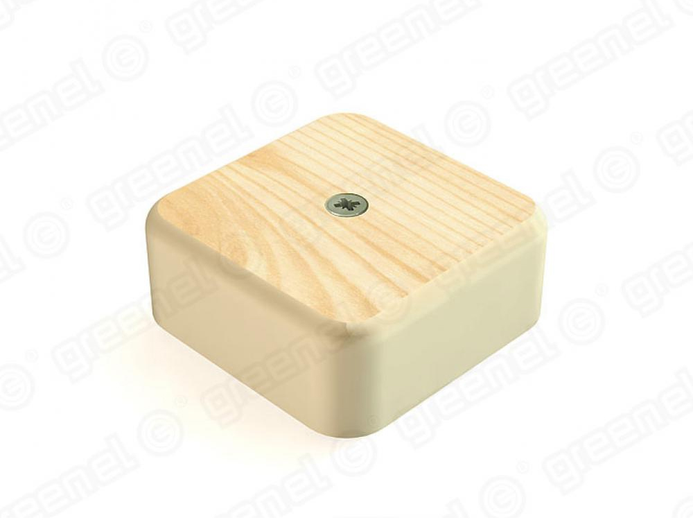Коробка распределительная для наружного монтажа с кабель-каналом 50х50х20мм, IP40, цвет-СОСНА (4уп*