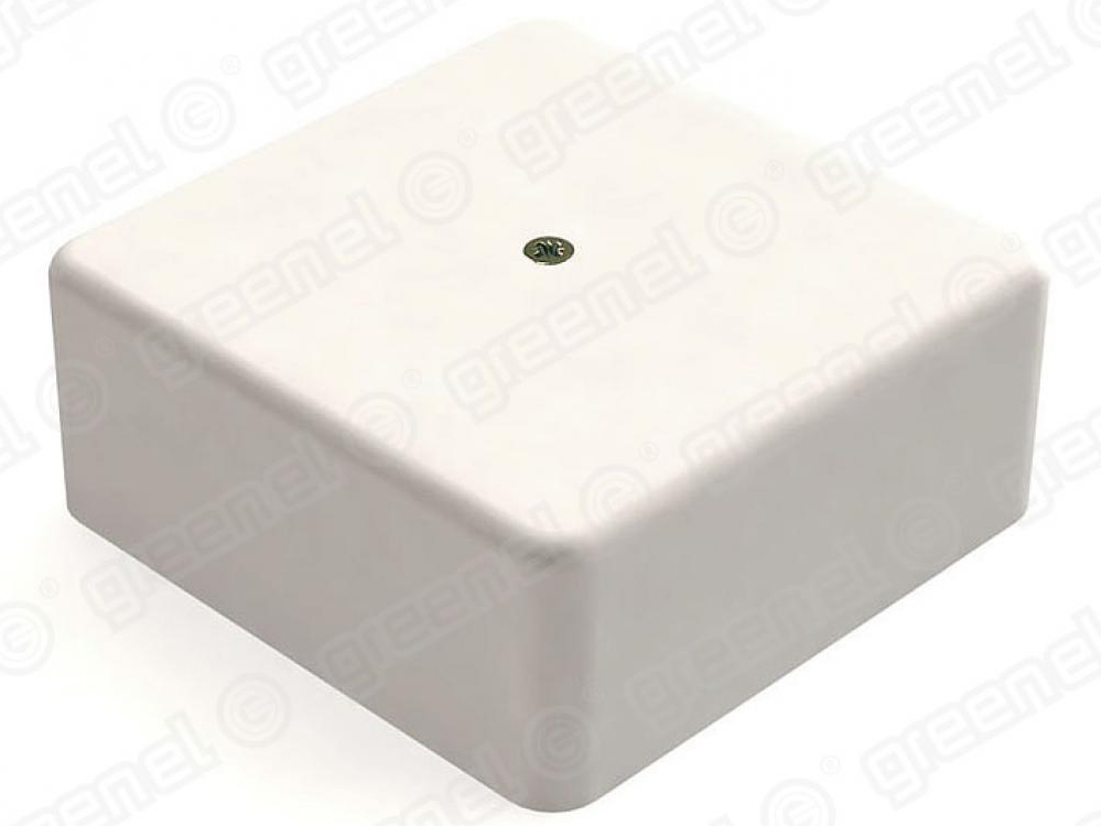Коробка распределительная для наружного монтажа с кабель-каналом 100х100х44мм, IP40, цвет-БЕЛЫЙ (25