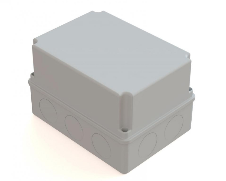 Коробка приборная наружного монтажа 190х140х120 мм, с гладкими стенками, IP44 (12шт), ТМ ГРИНЕЛ
