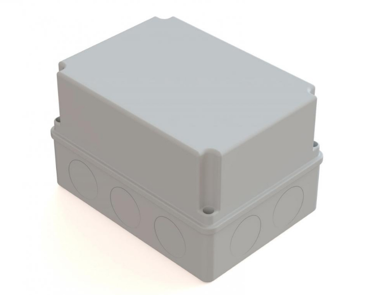 Коробка приборная наружного монтажа 190х140х120 мм, с гладкими стенками, IP55 (12шт), ТМ ГРИНЕЛ