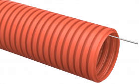 Труба гофрированная ПНД d=20мм с зондом оранжевая (50м) IEK